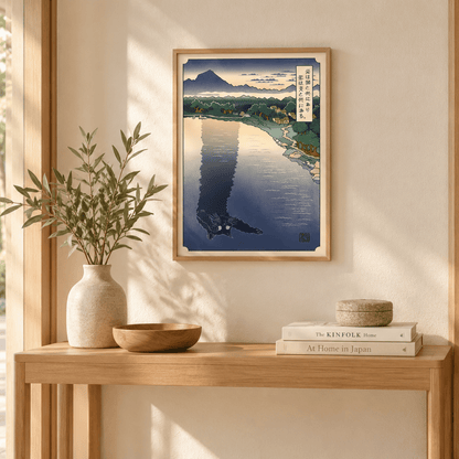 Shadow Beneath The Lake Japanese Canvas Print