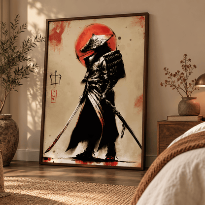 Ronin Under The Red Sun Canvas Print
