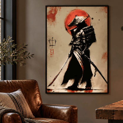 Ronin Under The Red Sun Canvas Print