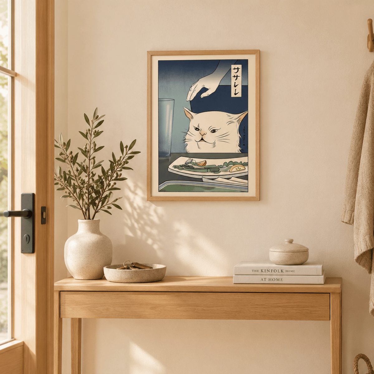 Hands Off My Dinner Cat Canvas Print