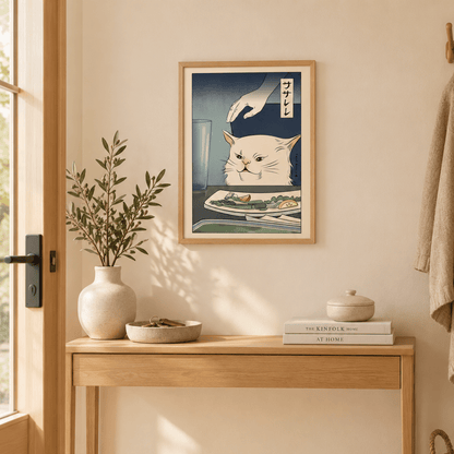Hands Off My Dinner Cat Canvas Print