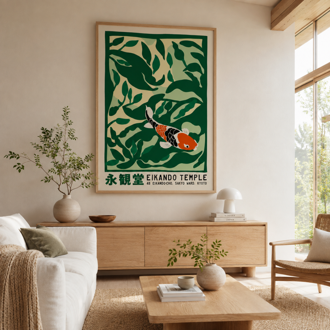 Japanese Eikando Temple Koi Fish Canvas Print