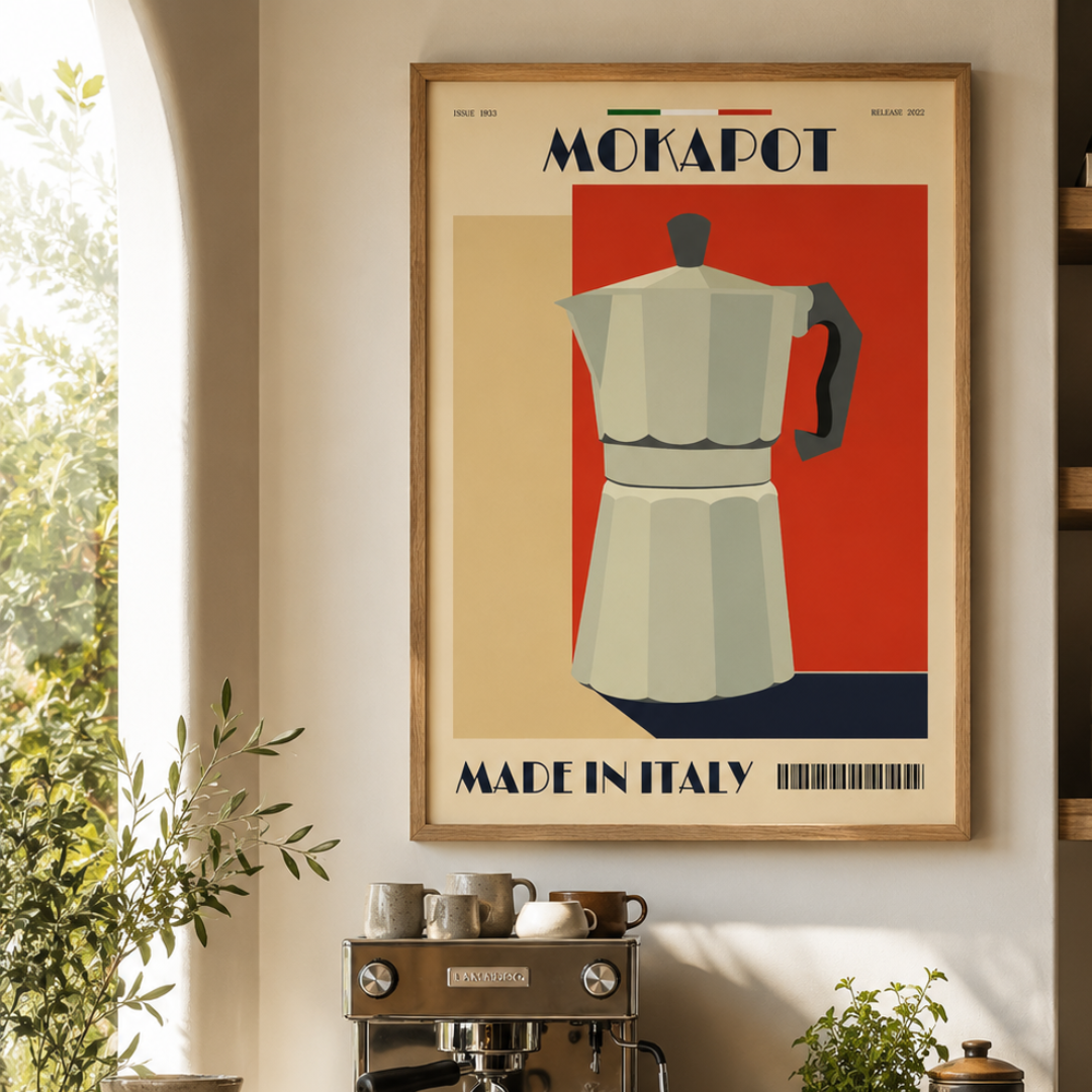 Vintage Italian Moka Pot Coffee Canvas Print
