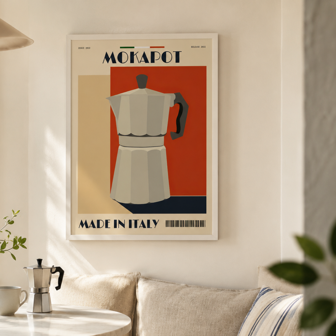 Vintage Italian Moka Pot Coffee Canvas Print