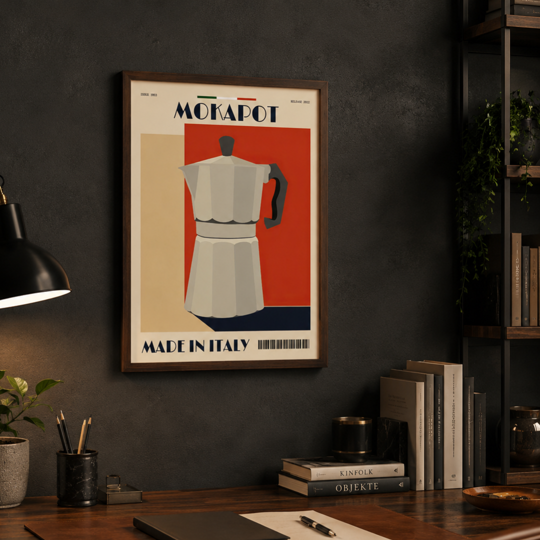 Vintage Italian Moka Pot Coffee Canvas Print