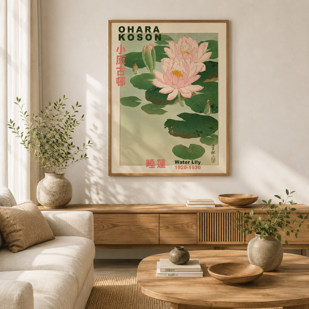 Ohara Koson Japanese Water Lily Canvas Print