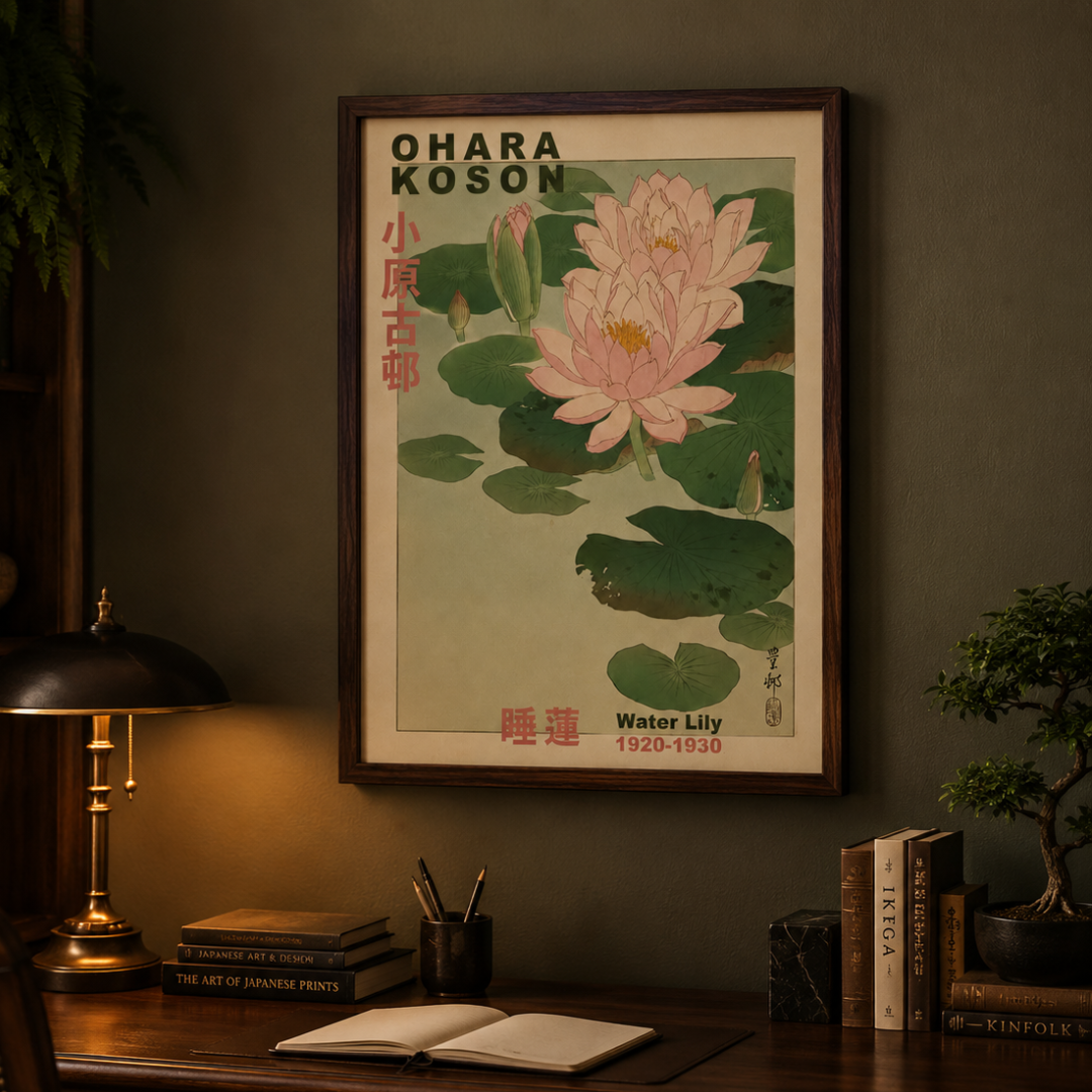 Ohara Koson Japanese Water Lily Canvas Print