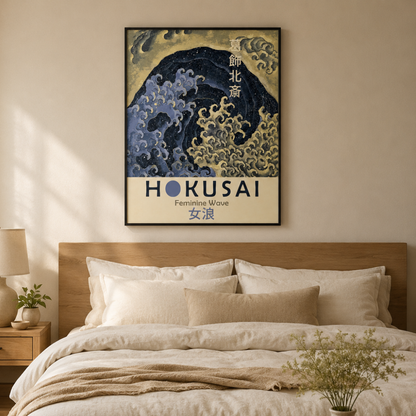 Hokusai Feminine Wave Japanese Canvas Print