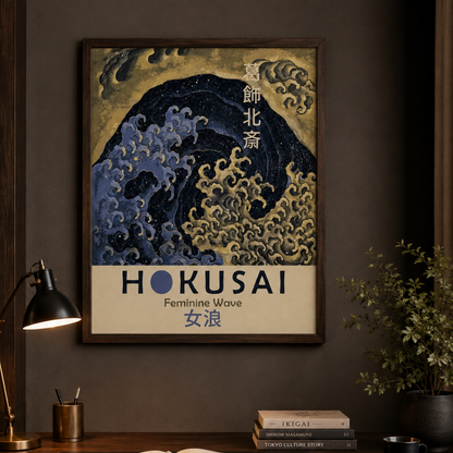 Hokusai Feminine Wave Japanese Canvas Print