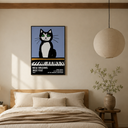 New Orleans Jazz Cat Canvas Print