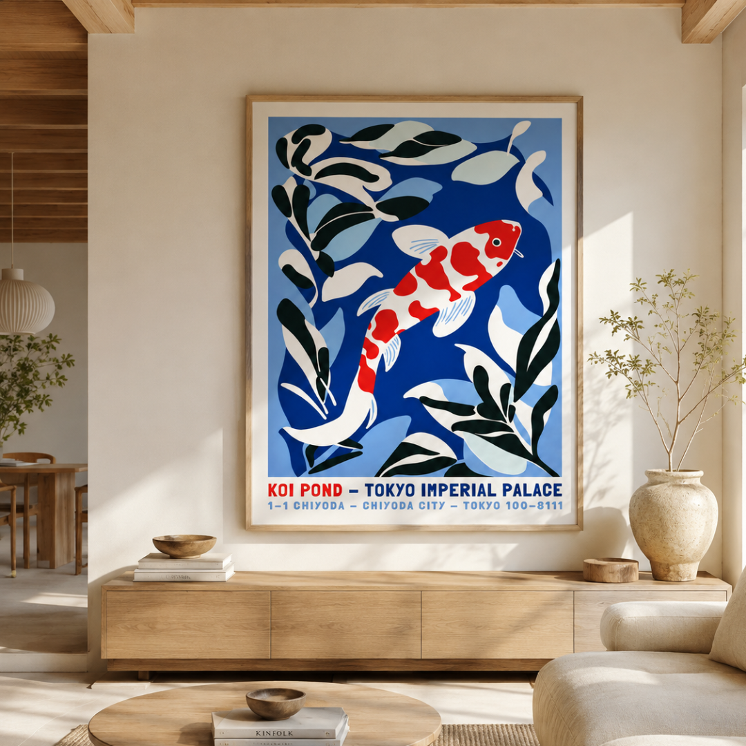 Tokyo Imperial Palace Koi Pond Canvas Print
