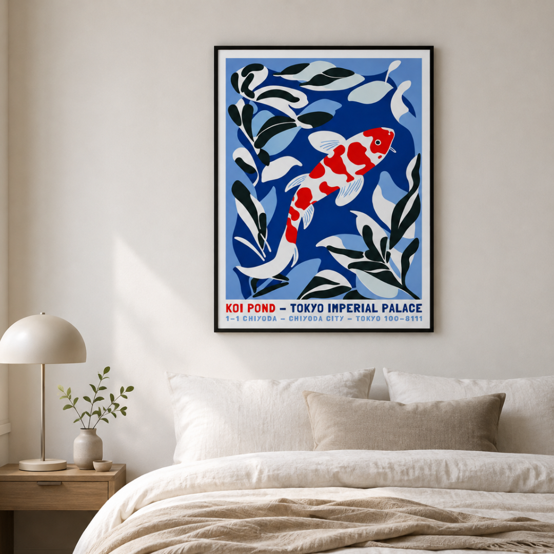 Tokyo Imperial Palace Koi Pond Canvas Print
