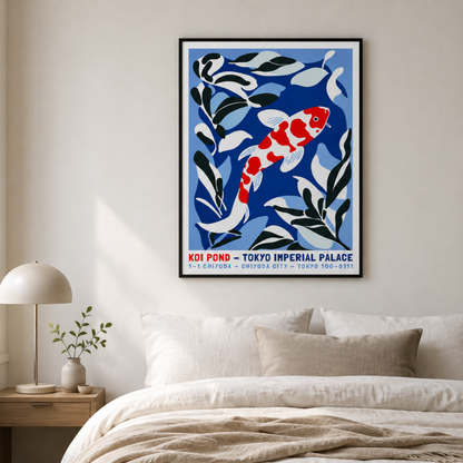 Tokyo Imperial Palace Koi Pond Canvas Print