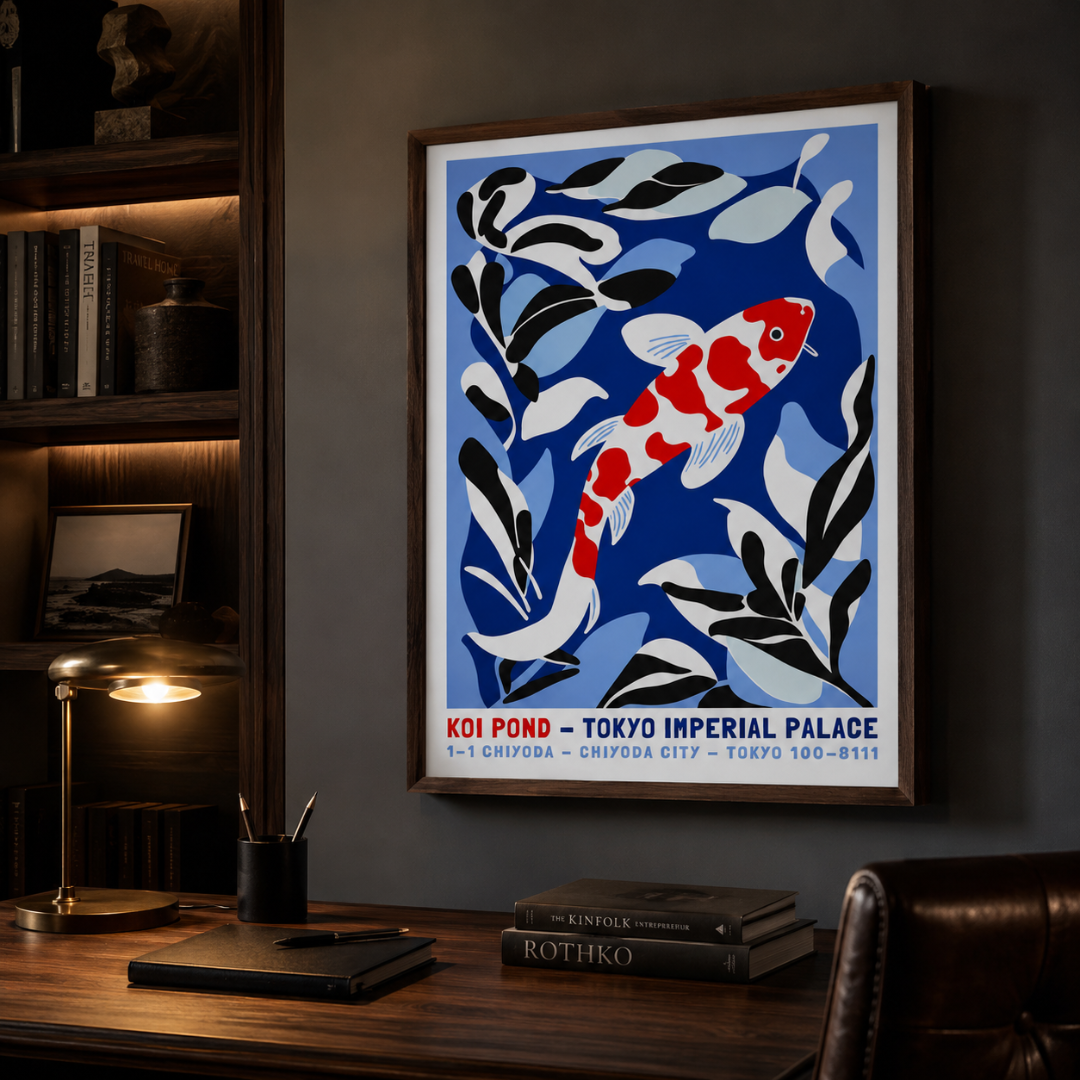 Tokyo Imperial Palace Koi Pond Canvas Print