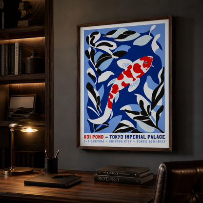 Tokyo Imperial Palace Koi Pond Canvas Print