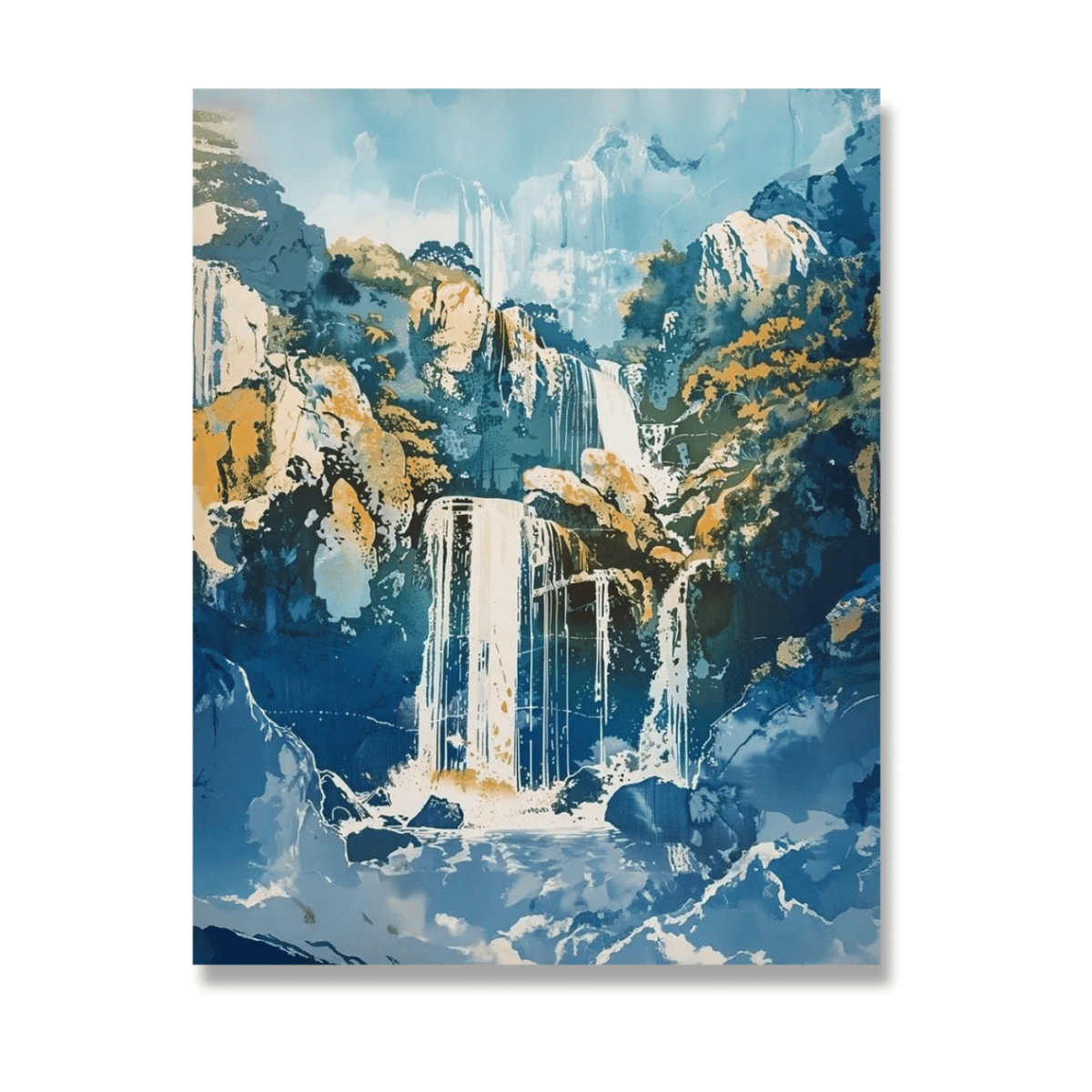 Golden Mist Japanese Cascades Canvas Print