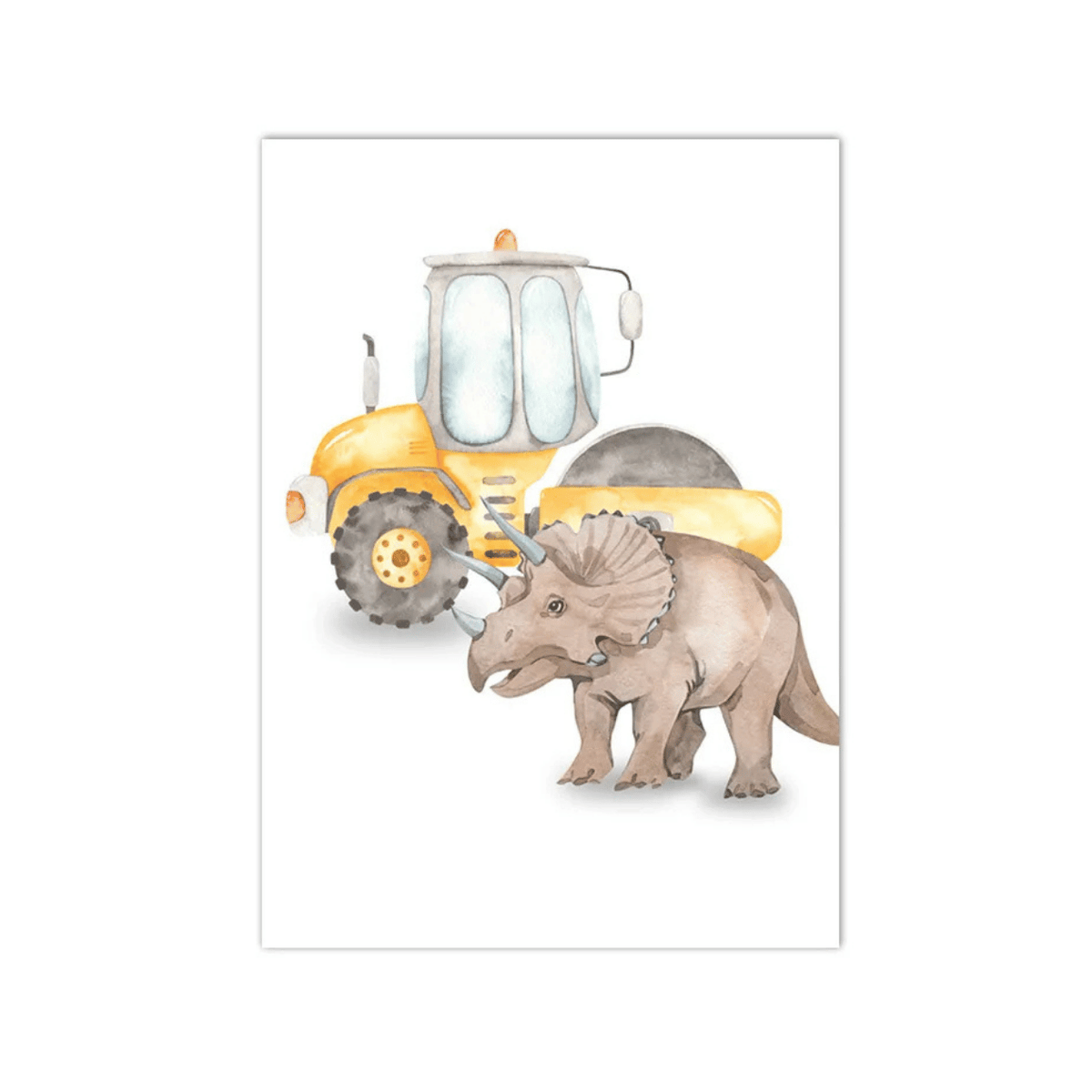 Triceratops Road Roller Adventure Canvas Print