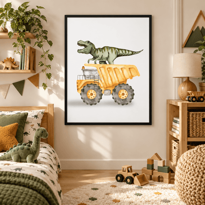 T-Rex Haul Truck Adventure Canvas Print