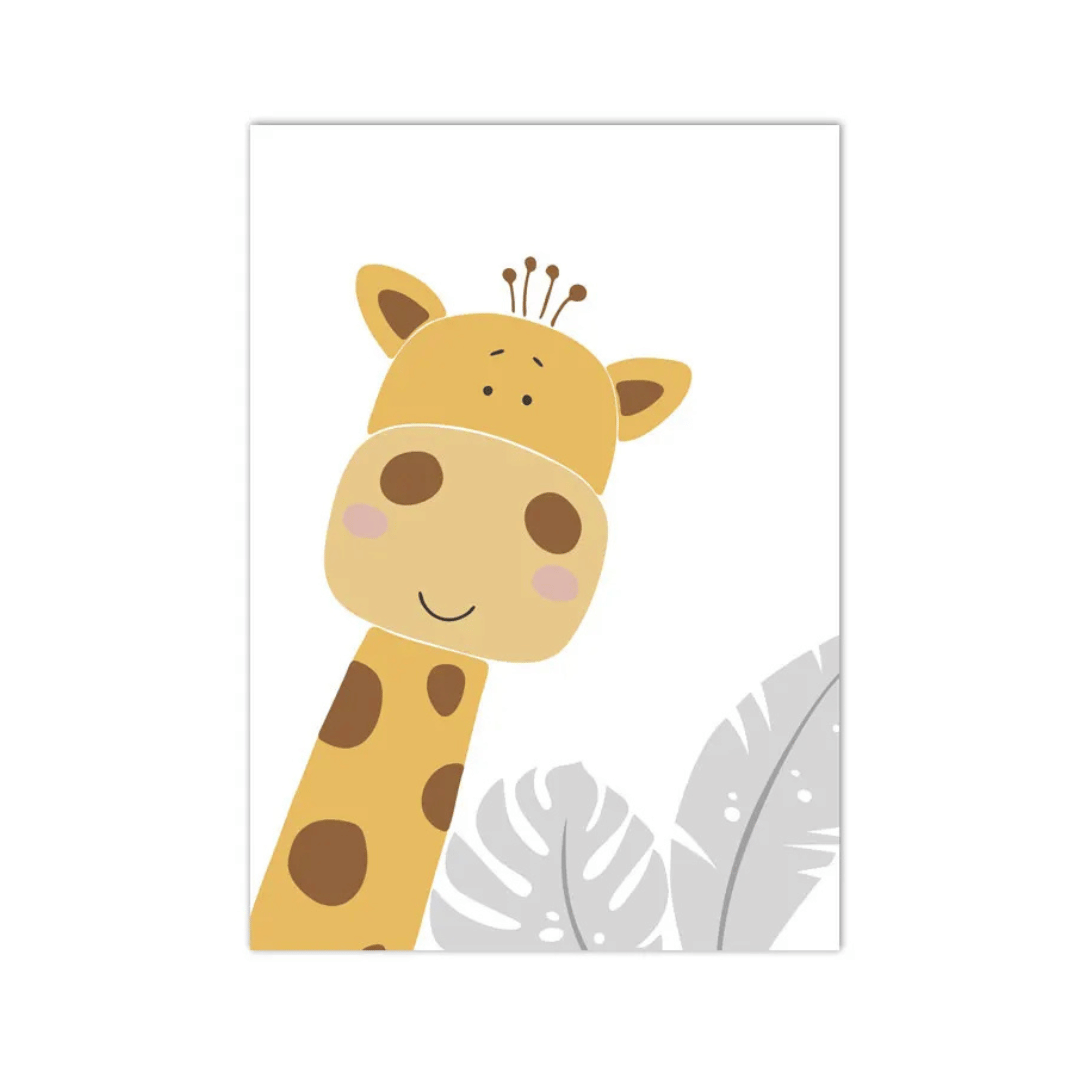 Little Giraffe Safari Canvas Print