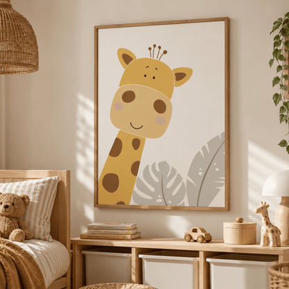 Little Giraffe Safari Canvas Print