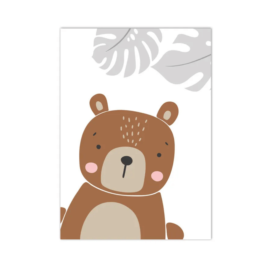 Little Bear Botanical Canvas Print