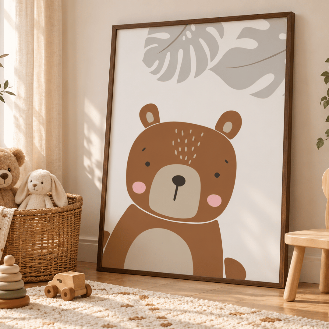 Little Bear Botanical Canvas Print