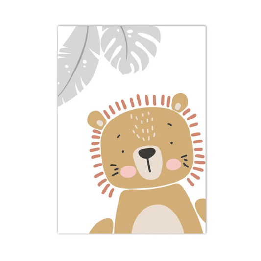 Little Lion Botanical Canvas Print
