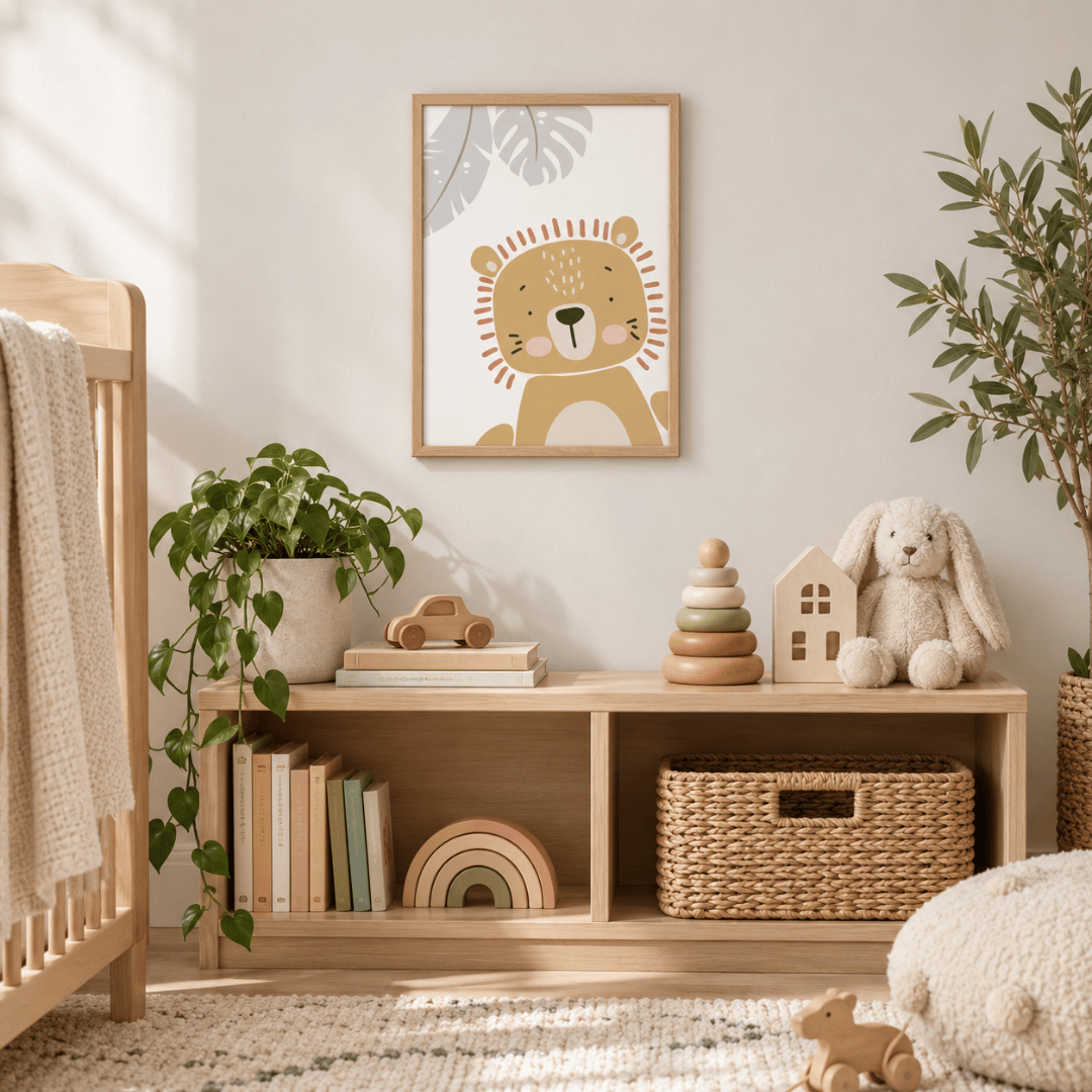 Little Lion Botanical Canvas Print