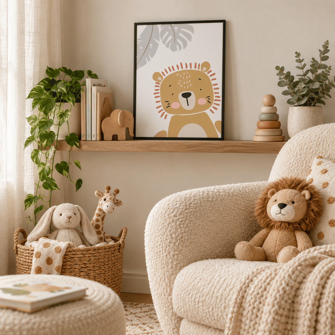 Little Lion Botanical Canvas Print
