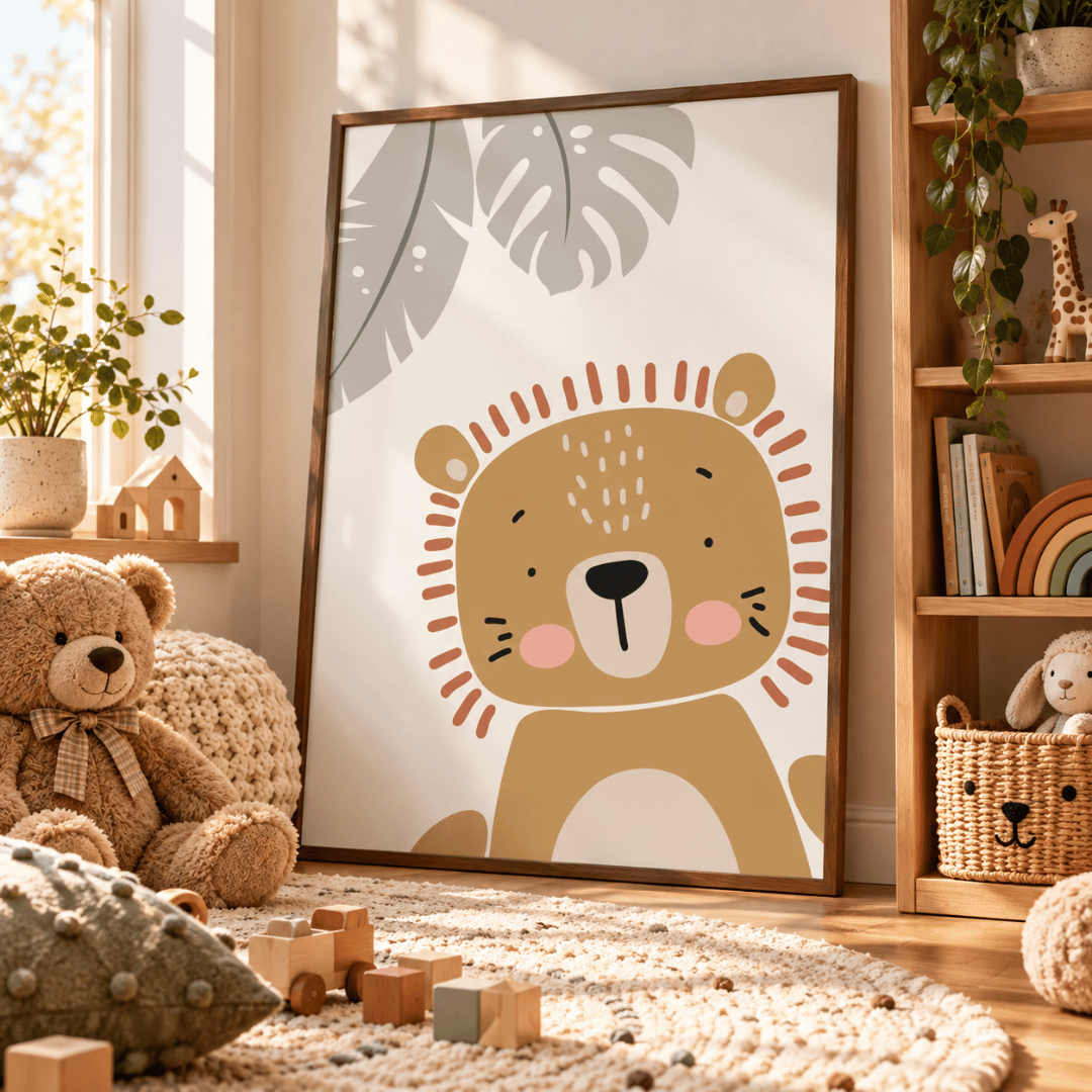 Little Lion Botanical Canvas Print