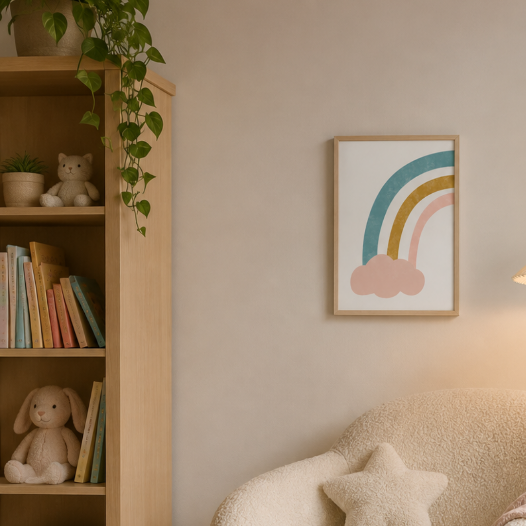 Pastel Rainbow Cloud Boho Canvas Print