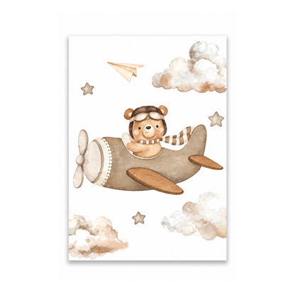 Cloud Cruiser Teddy Canvas Print