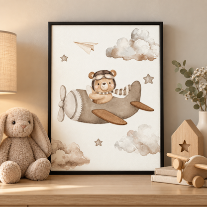 Cloud Cruiser Teddy Canvas Print
