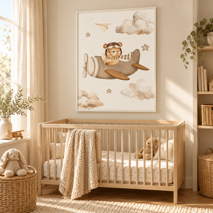 Cloud Cruiser Teddy Canvas Print