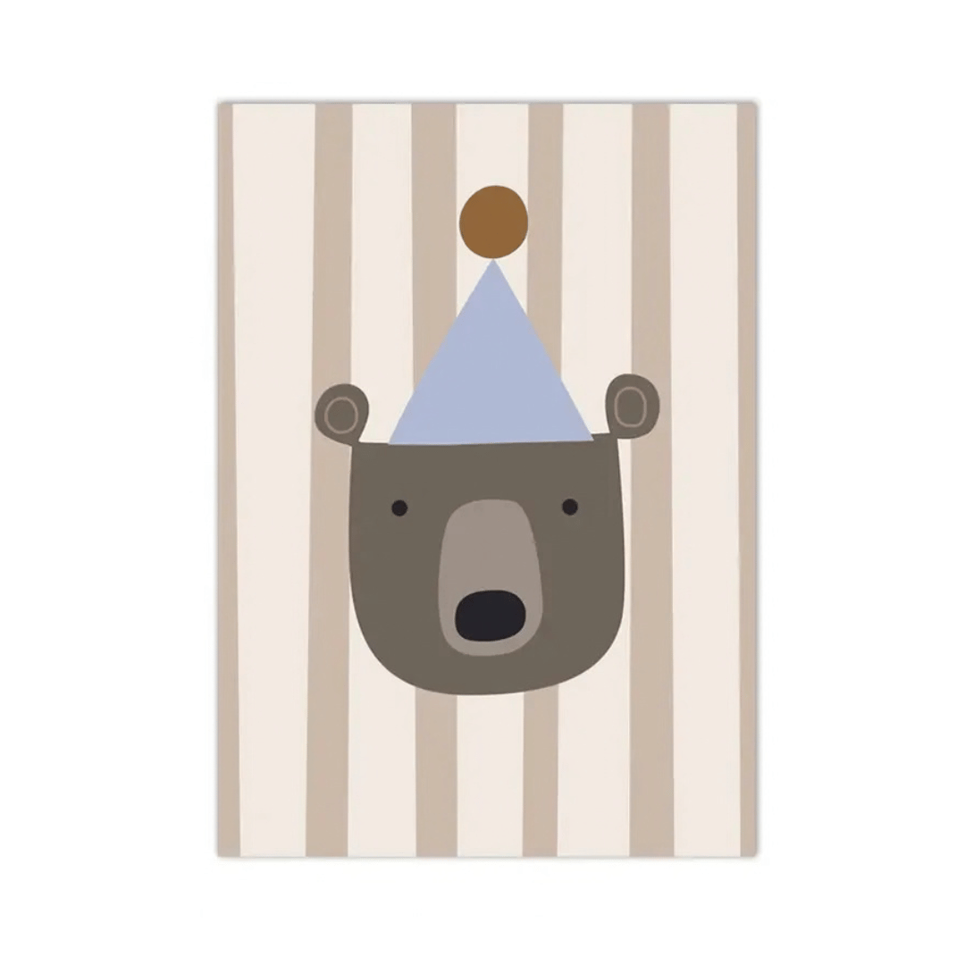 Party Hat Bear Canvas Print