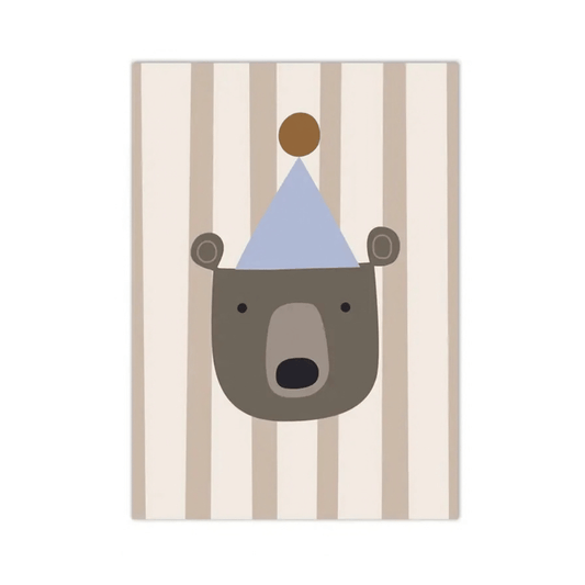 Party Hat Bear Canvas Print