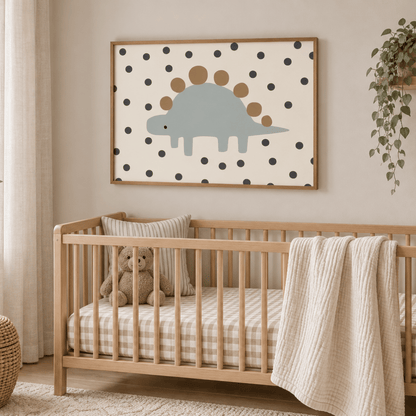 Little Stegosaurus Canvas Print