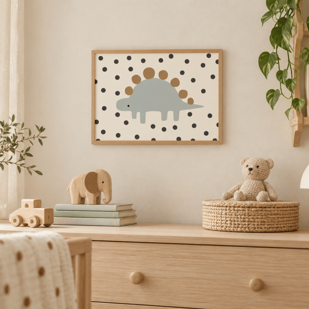 Little Stegosaurus Canvas Print