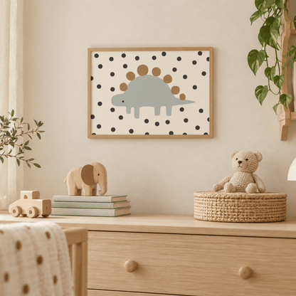 Little Stegosaurus Canvas Print