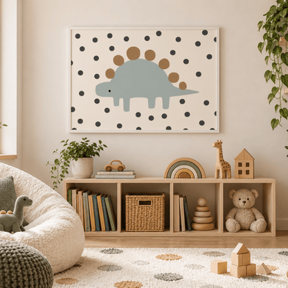 Little Stegosaurus Canvas Print