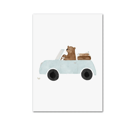 Bear’s Sunday Drive Canvas Print