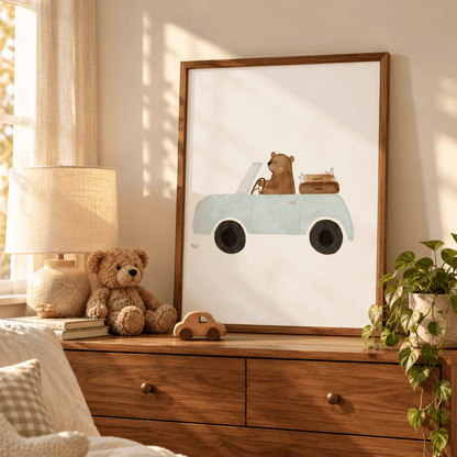Bear’s Sunday Drive Canvas Print