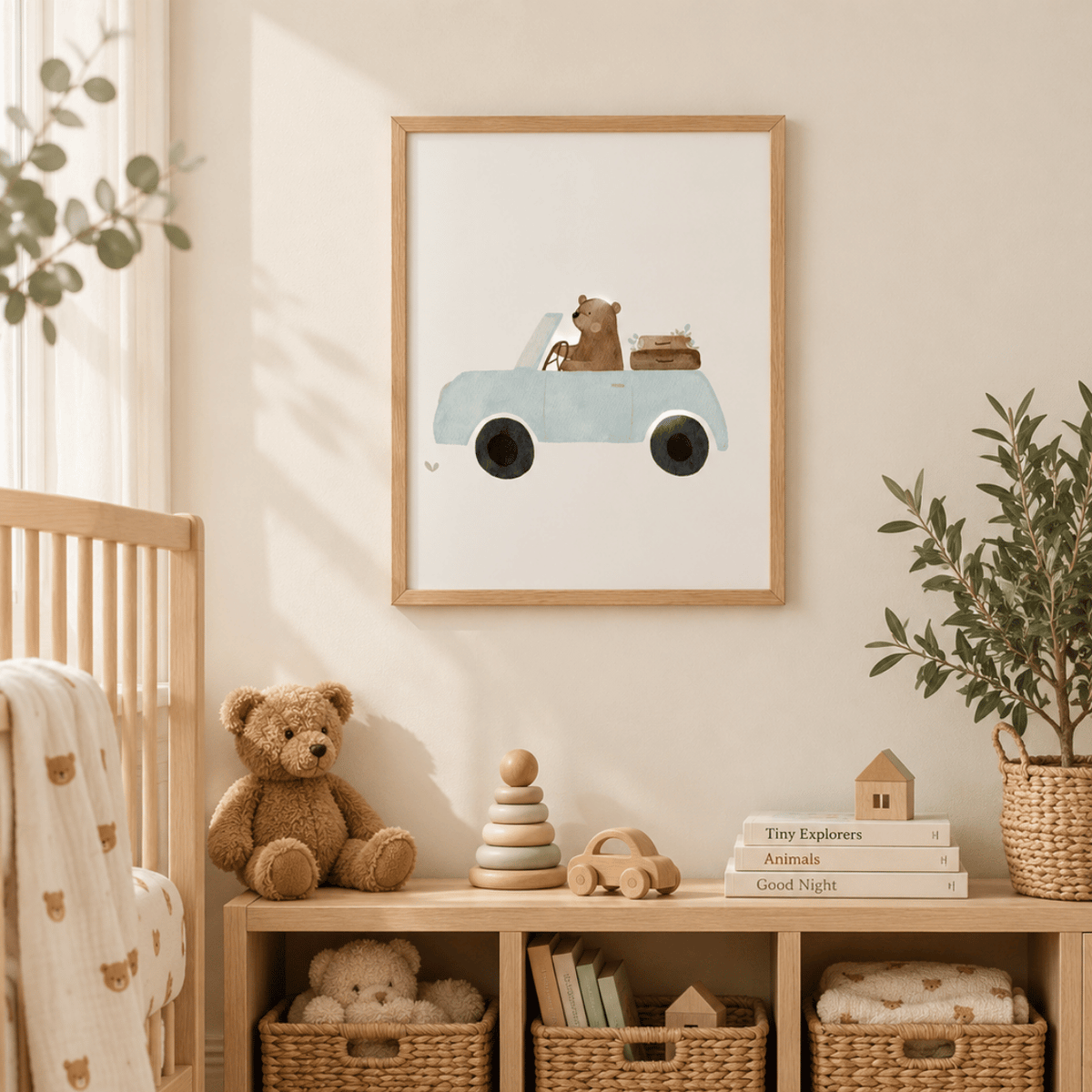 Bear’s Sunday Drive Canvas Print