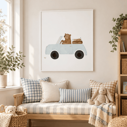 Bear’s Sunday Drive Canvas Print