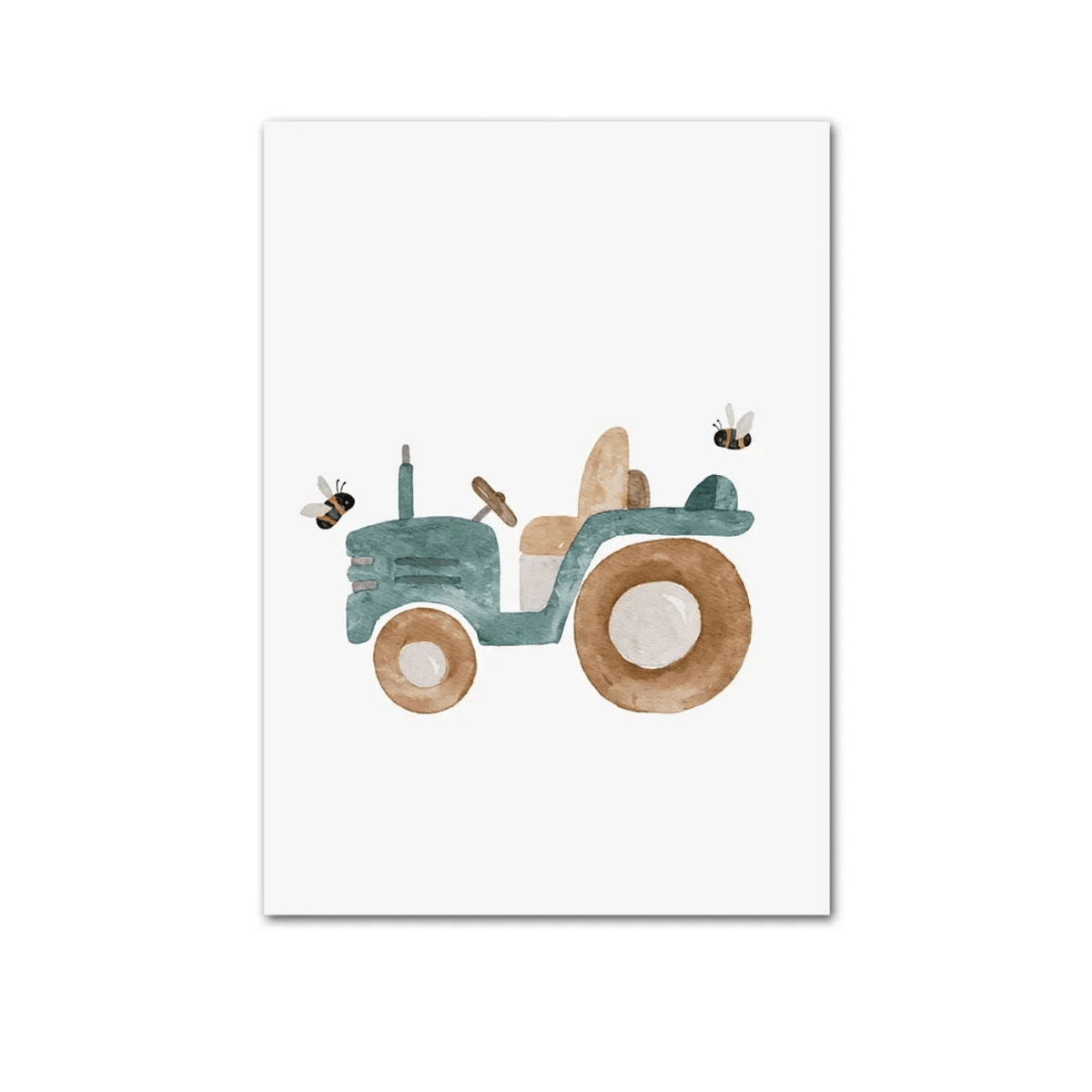 Little Green Tractor Canvas Print