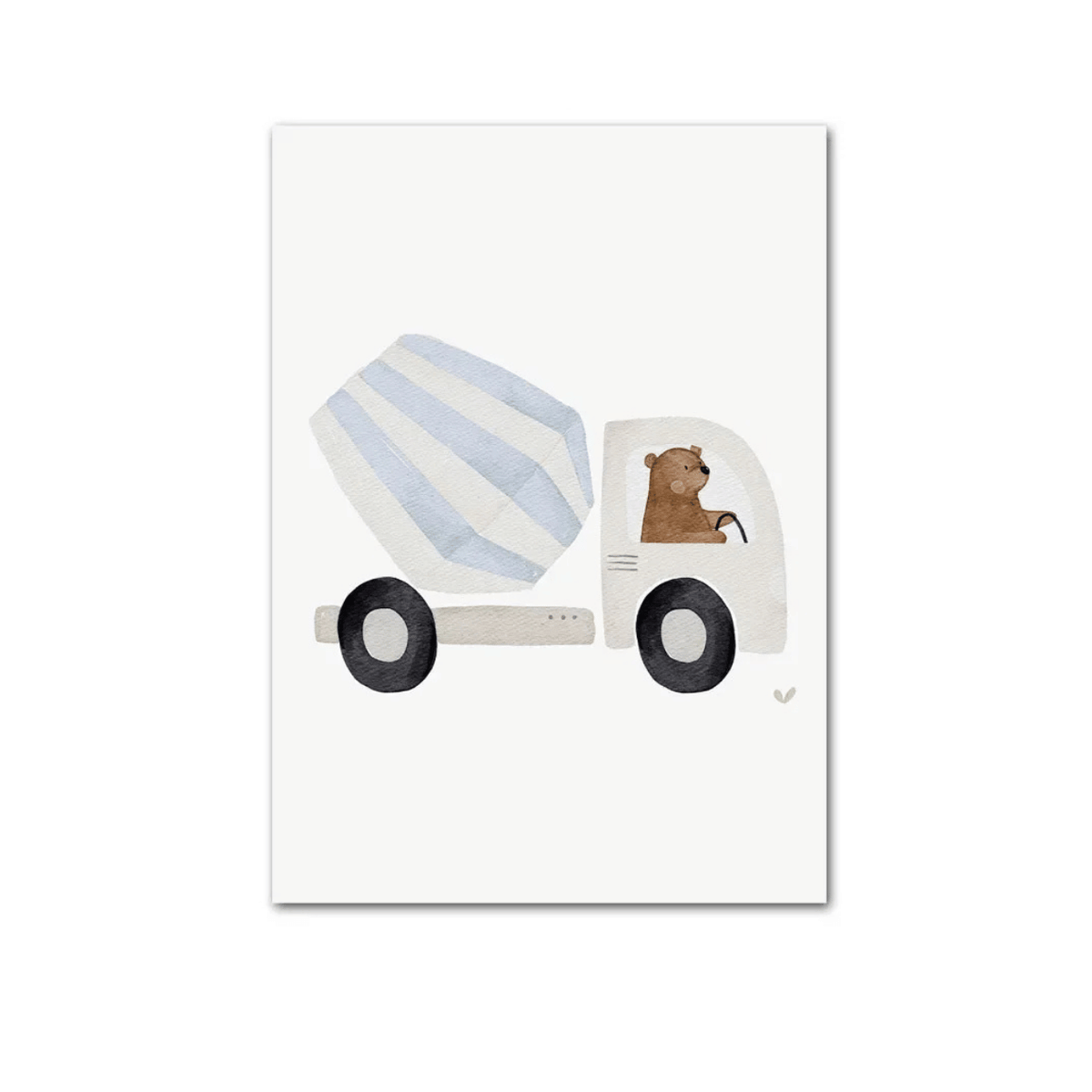 Builder Bear Cement Mixer Canvas Print