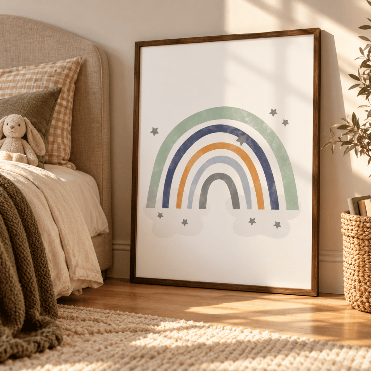 Stardust Rainbow Nursery Canvas Print