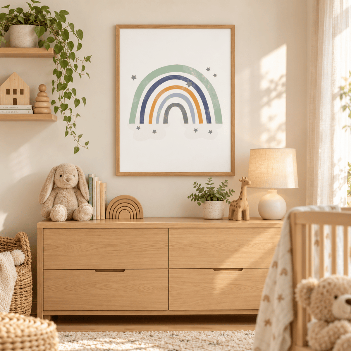 Stardust Rainbow Nursery Canvas Print