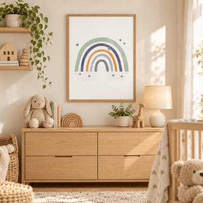 Stardust Rainbow Nursery Canvas Print