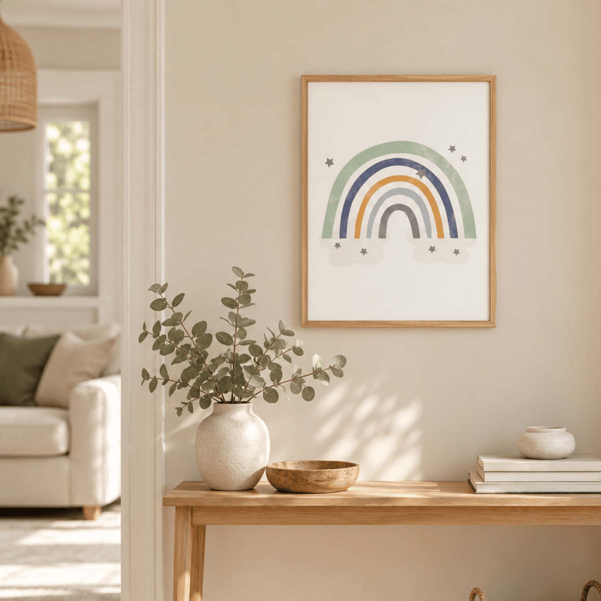 Stardust Rainbow Nursery Canvas Print